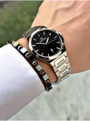 Resim Bentini Takvimli Erkek Kol Saati – Çelik Kordon, Su Geçirmez, 2 Yıl Garantili, Hediye Bileklik 