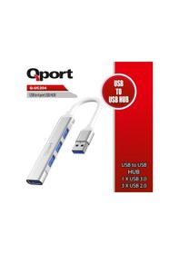 Resim Qport Q-uc204 Usb3.0 4 Port Usb Çoklayıcı Giriş: Usb3.0 Tip-a Çıkış:3xusb2.0+usb3.0 