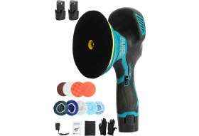 Resim Bulldozer Güç (W)500 W Boşta Maksimum Devir Sayısı (Devir/DK)5000 Disk Çapı 150 Mm Tüm Özellikler Bulldozer Çift Akülü Oto ve Motorsiklet Parlatma Polisaj Makinesi 