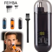 Resim FEIYBA USB Şarj Edilebilir Burun Tüyü Kesici Erkekler ve Kadınlar İçin - Ağrısız, Çift Kenarlı Bıçak, Temizlemesi Kolay, Kompakt ve Taşınabilir Dijital Ekran, Lityum Pil, Akrilik Burun Tüyü Kaldırma 