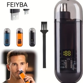 Resim FEIYBA USB Şarj Edilebilir Burun Tüyü Kesici Erkekler ve Kadınlar İçin - Ağrısız, Çift Kenarlı Bıçak, Temizlemesi Kolay, Kompakt ve Taşınabilir Dijital Ekran, Lityum Pil, Akrilik Burun Tüyü Kaldırma 