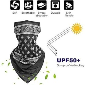 Resim flintronic Unisex Bandana Yüz Maskesi, 4 ADET Eşarp Yüz Rave Balaclava Boyun Tozlukları Toz Bezi Yıkanabilir Rüzgar Motosiklet Maskesi Kadın Erkek 