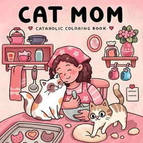 Resim Kedi ve Anne temasıyla net çizgiler ve güzel desenler içeren, 24 sayfa tek taraflı basılı kitap olan cesur ve basit orijinal renklendirme sayfaları, aile ve arkadaşlar için mükemmel bir hediye, Paskalya, Cadılar Bayramı, Anne Günü, Noel ve diğer tatil toplantıları için uygun, Kedi Dekoru 