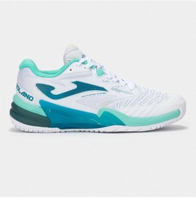 Resim Joma Roland Lady 24 Toprak & Sert Kort Kadın Tenis Ayakkabısı Beyaz / Turkuaz Beyaz - Mavi 