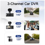 Resim Zilinn 3 Kanal Wifi Araba Dvr Hd 1080p 3 Lens Araç Dash Cam Üç Kanal Dvr Kamera Video Kaydedici Dashcam Camcorder 