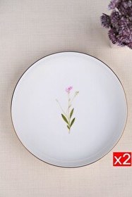 Resim Tabak Evi Porselen Natura Çuha Altın Yaldız Çukur Tabak 18.50 CM 2'li 