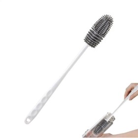Resim almital mobilya aksesuarları furniture accessories Sparkle Jar Silikon Uzun Saplı Kavanoz, Biberon, Şişe, Vazo Yıkama Fırçası Beyaz 