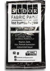 Resim Südor Toz Kumaş Boyası 12Gr Siyah 