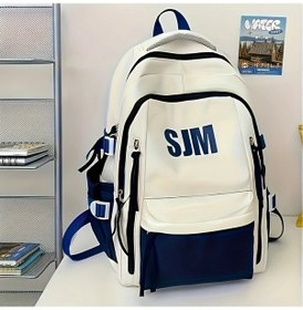 Resim Honeybeeshop Mavi Kampüs Seyahat Sırt Çantası Yüksek Estetik Dayanıklı Ve Rahat Mavi 