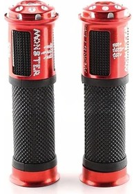 Resim Tongdashop Kırmızı Motor Tutamaçları - Ergonomik Kavrama, Dayanıklı Alüminyum Alaşım, Harley Yamaha Suzuki Honda Uyumlu 