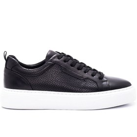 Resim Derimod Erkek Siyah Bağcıklı Deri Sneaker 24sfd640914 