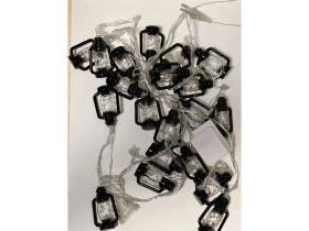 Resim Özbience Renkli 4m Ramazan Feneri, Kandil Motifli, Fişli Günışığı, 20'li Set 