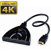 Resim Gplus 4K303B 3 Giriş 1 Çıkış Pigtail Kablolu 4K 2160P Hdmi Switch 