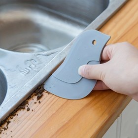Resim Pingüin Şekilli Silikon Mutfak Kazıyıcı - Paslanmaz Çelik Yüzeyler İçin Esnek Elektriksiz Temizlik Aracı, Verimli Lavabo Temizliği, Gri Silikon Tasarım, Eğlenceli Mutfak Aleti | Esnek Silikon, Silikon Kazıyıcı 