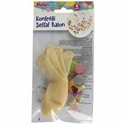 Resim Şeffaf Konfetili Balon 4'lü 