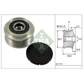 Resim Ina Alternatör Kasnağı 535006510 Astra-g-h Merıva Zafıra 1.7cdtı 03- KNO-İNA-535006510 