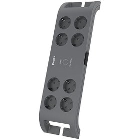 Resim Philips Spn3180A/62 900J 2 Metre Siyah 8'li Akım Korumalı Priz 