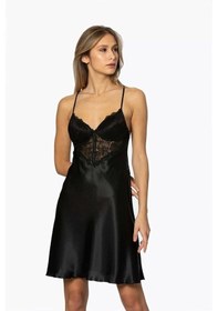 Resim Pierre Cardin Saten Kaplı Gecelik 680 Siyah 001 