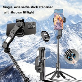 Resim Üçlü Işığa Duyarlı Dolgu Işığı, Çıkarılabilir Uzaktan Kumanda, Akıcı Çekim için AI Otomatik Düzeltme, USB Şarj Edilebilir Taşınabilir Selfie Çubuğu Sabitleyici, Dış Mekan Seyahati ve Canlı Yayınlar İçin İdeal, Telefon için Selfie Çubuğu 