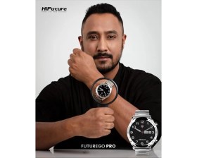 Resim HiFuture FutureGo Pro IP68 Su Geçirmez Nabız Spor Sağlık Sp02 Kan Oksijeni Takibi Arama Özellikli iOS & Android 34mm Akıllı Saat Gümüş 