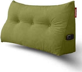 Resim Yatak Başı Yastığı - Sırt ve Bel Destek Yastığı 90 cm (Yeşil) 