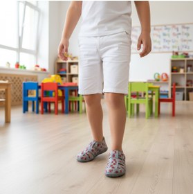Resim JOJO KIDS erkek çocuk yumuşak ve esnek örümcek sandalet panduf , kaymaz taban , ortopedik yastıklı ,terletmez 