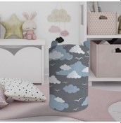 Resim Mekta Home Bebek Ve Çocuk Odası Bulut Ve Martı Desenli Oyuncak Sepeti Renkli Çok Renkli 