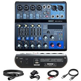 Resim Midex MDX-06FXU Stüdyo Kayıt İçin 6 Kanal Ses Kartlı - 48 V Phantomlu USB Ses Mikseri 