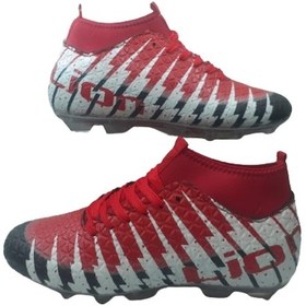 Resim Lion Erkek Siyah-kırmızı Çoraplı Krampon Futbol Ayakkabısı Kırmızı - Siyah 