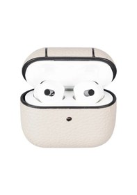 Resim Apple Uyumlu AirPods 3.nesil Deri Kılıf Juni Erc3 Bej 