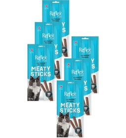 Resim Meaty Sticks Somonlu Kedi Ödül Çubuğu 3x5gr Altılı Paket 
