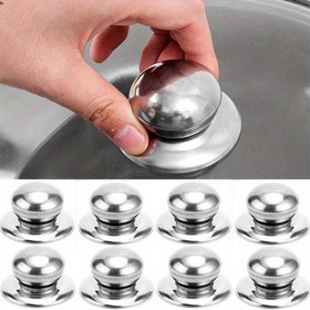 Resim 2/4/8 adet Paslanmaz Çelik Tencere Kapağı Evrensel Tava Kapağı Tutma Üstleri Yedek El Tutamağı Sap Yardımcısı ile Tornavida 