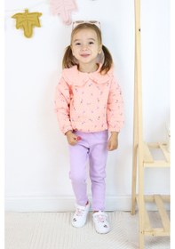Resim Harika Kids Kız Çocuk Orta Kalınlıkta Taytlı Takım Pembe 