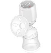 Resim Qingmipy Yc-10r Pp Yenilebilir Malzeme, 9 Kademeli Emme Gücü, Led Ekranlı Taşınabilir Elektrikli Göğüs Pompası, Beyaz 