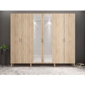 Resim Açelya Portmanto Vestiyer Meşe 270 cmM6 