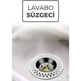 Resim PremiumPort Iki Adet Metal Büyük Delikli Lavabo Süzgeci, Dayanıklı ve Kullanışlı 