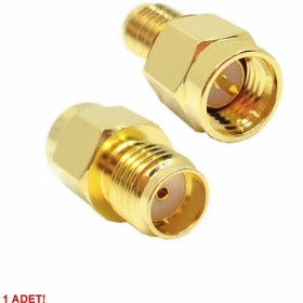 Resim SMA Erkek to SMA Dişi Adaptör Soket Altın Kaplama Soket 0-6GHz RF Wi-Fi Anten 