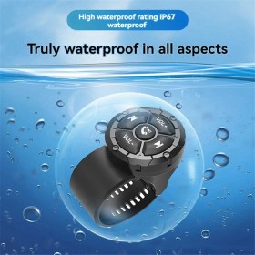 Resim Solar Sanc Araba Direksiyon Kontrolü 5 Tuşlu Bluetooth Uzaktan Kumanda Düğmesi (Yurt Dışından) 