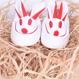Resim Bebek Patik Tavşan Desenli Kulaklı Panduf Beyaz 2092-beyaz 