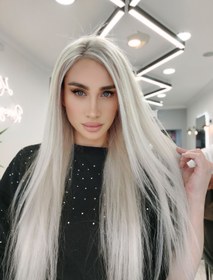 Resim GLAM ROSE BUZ SARIŞIN DANTEL PERUK ÜNİTESİ - TAM DANTEL 