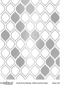 Resim Cadence Gümüş Varak Pirinç Dekoapaj Kağıdı - Model 30 