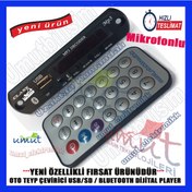 Resim Dc 12 V Araba Stying Oto Dijital Usb Aux Bluetooth Mp3 Müzik 
