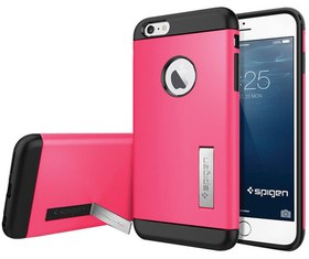 Resim Spigen iPhone 6 Plus/6s Plus Kılıf Spigen Slim Armor - Azalea Pink 