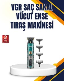 Resim Mbb E-Ticaret VGR V-695 Profesyonel Tıraş Makinesi Seramik Bıçaklı Turbo Güçlü Motor 