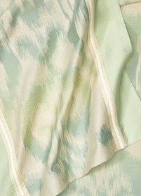 Resim Nil Yeşili İkat Desenli Deri Aksesuarlı Runner - Nil Yeşili / 320x55 cm 