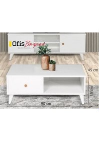 Resim Ofisbazaar Orta Sehpa Beyaz 