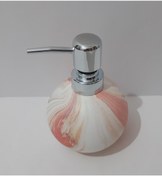 Resim renkli çiçekler Mermer Desenli Porselen Yuvarlak Sıvı Sabunluk 15 Cm 