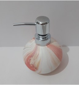 Resim renkli çiçekler Mermer Desenli Porselen Yuvarlak Sıvı Sabunluk 15 Cm 