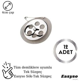 Resim Tayem 12'li Sök Tak Demlik Içi Çay Süzgeci Çaydanlık İçi Süzgeç, Standart Diğer 