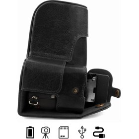 Resim MegaGear Sony Alpha A6600 (18-135mm) Gerçek Deri Kamera Çantası 